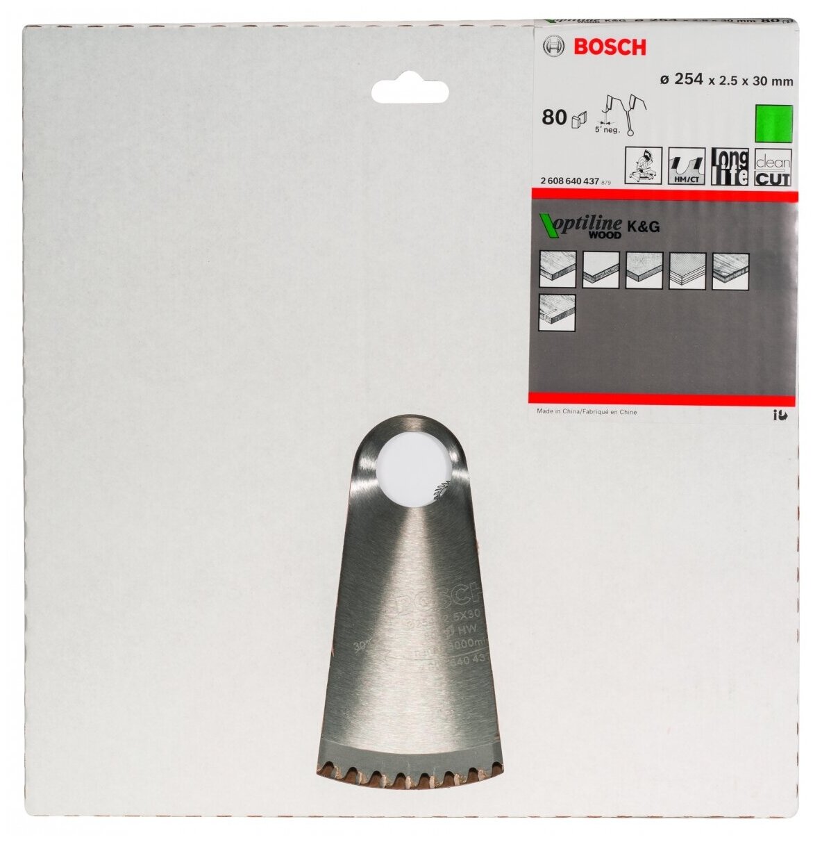 Диск пильный BOSCH 2608640437 254Х30 80 GCM 10