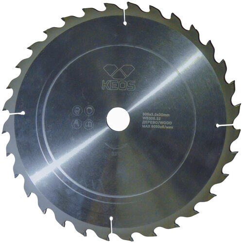 фото Диск пильный keos 190x30/20 z32 по дереву