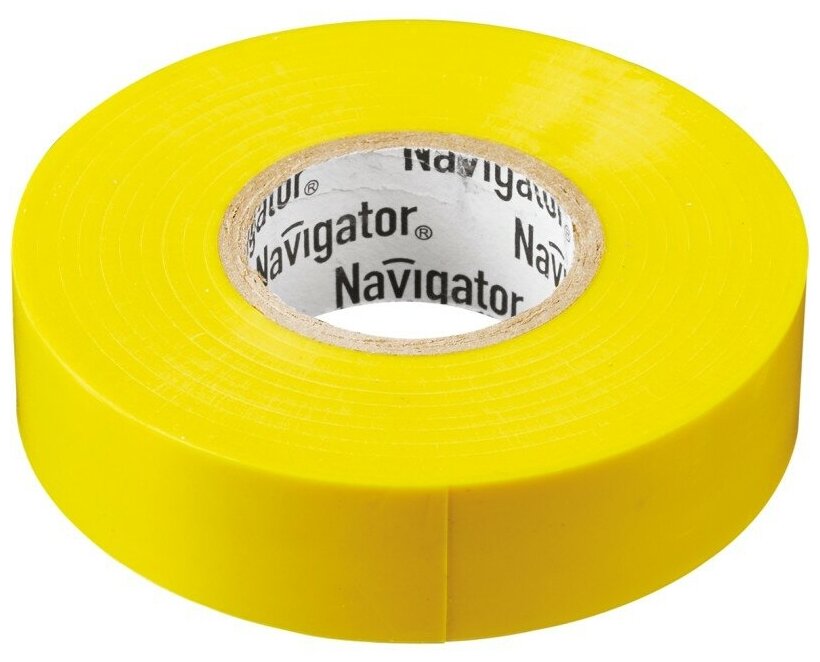 Изолента Navigator NIT-B15-10/Y желтая 71231 - фотография № 3