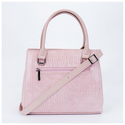 фото Тоут, отдел на молнии, наружный карман, длинный ремень, цвет розовый эль маста