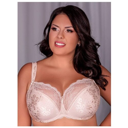 фото Бюстгальтер lady lux, размер 90g, серебристый пион