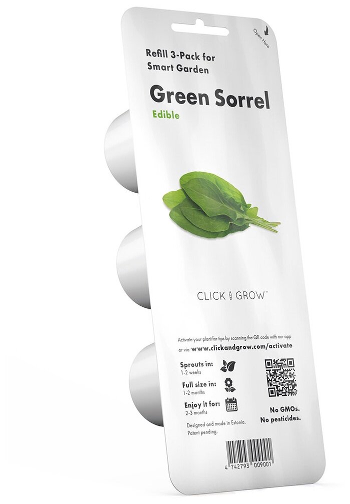 Набор картриджей для умного сада Click and Grow Refill 3-Pack Зеленый Щавель (Green Sorrel)