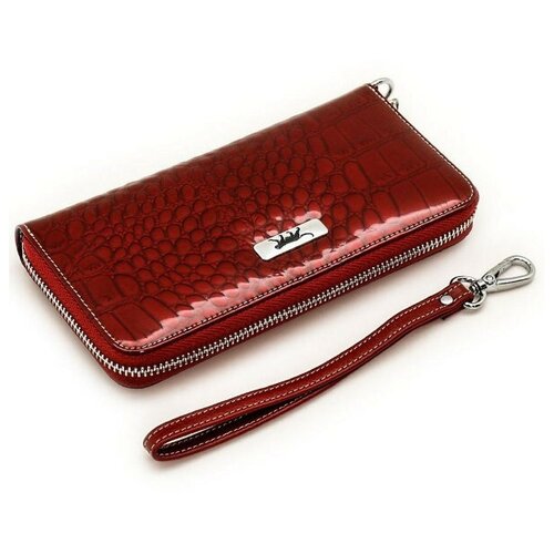 фото Кошелек sergio valentini, фактура под рептилию, красный
