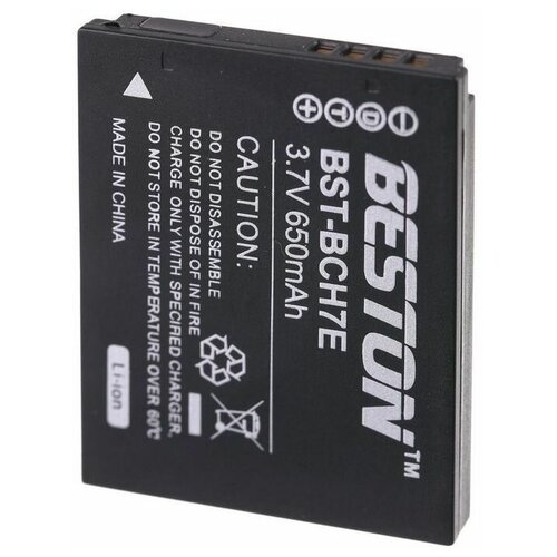 Аккумулятор для фотоаппаратов BESTON Panasonic BST-VW-BCH7E, 3.7 В, 650 мАч зарядное устройство beston bst 620d для фотоаппарата panasonic cga s007e