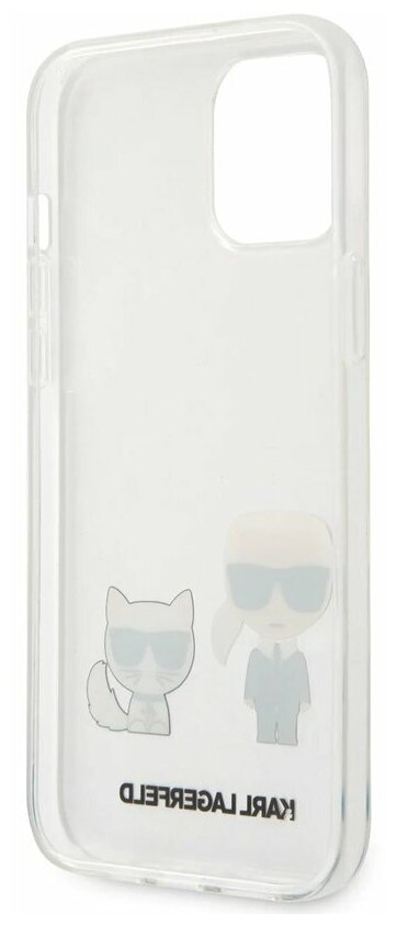 Lagerfeld для iPhone 12 Pro Max (6.7) чехол PC/TPU Ikonik Karl & Choupette Hard Transp, шт