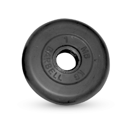 1 кг диск (блин) MB Barbell (черный) 31 мм