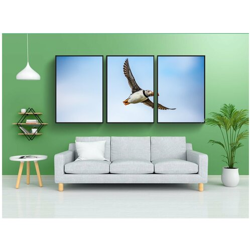 фото Набор модулных постеров для интерьера "тупик, птица, море" 60x90 см. в тубусе, без рамки lotsprints