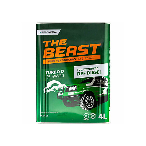 Моторное масло The Beast TURBO D C5 5W-20 синтетическое 4 л