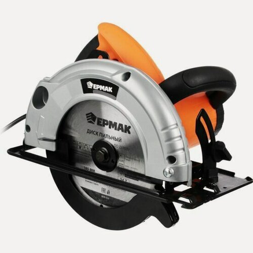 Изображение товара Пила дисковая Ермак ПД-185/1500, 1500Вт, диск в ком185х 20мм, 4700 об/мин, макс. глубина пропила 65мм