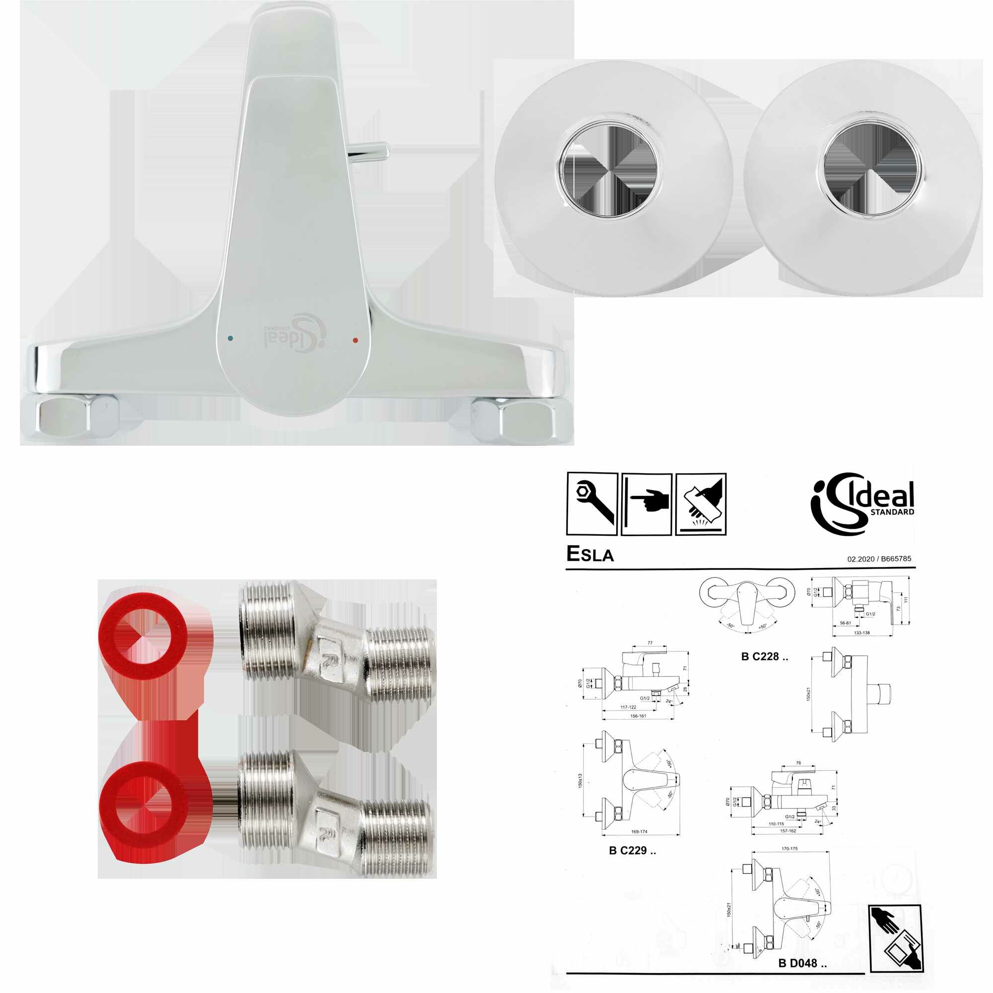 Смеситель для ванны Ideal Standard Esla однорычажный цвет хром - фото №4