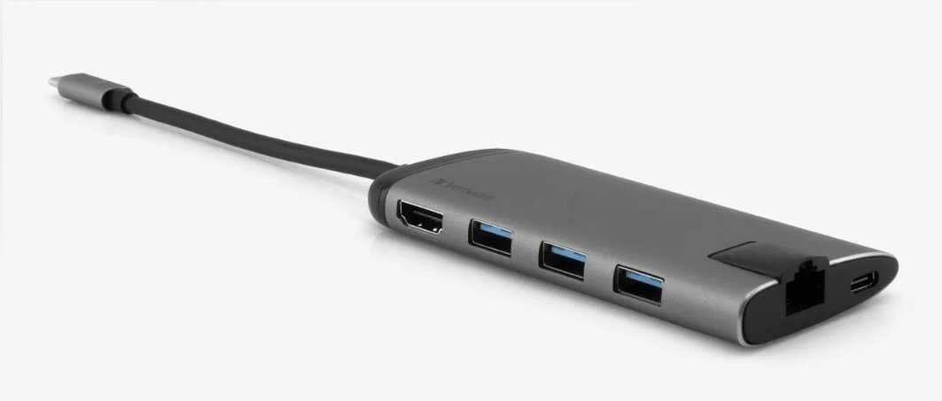 Verbatim Концентратор Verbatim USB-C multiport hub USB 3.1 GEN 1 USB 3.0 x 2 HDMI RJ45