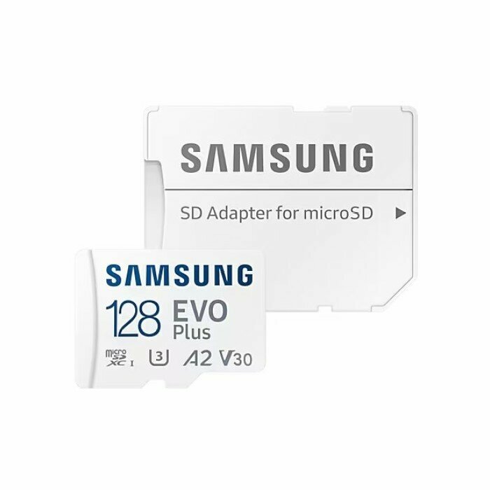 Карта памяти microSDXC Samsung EVO Plus 128GB Class 10 White