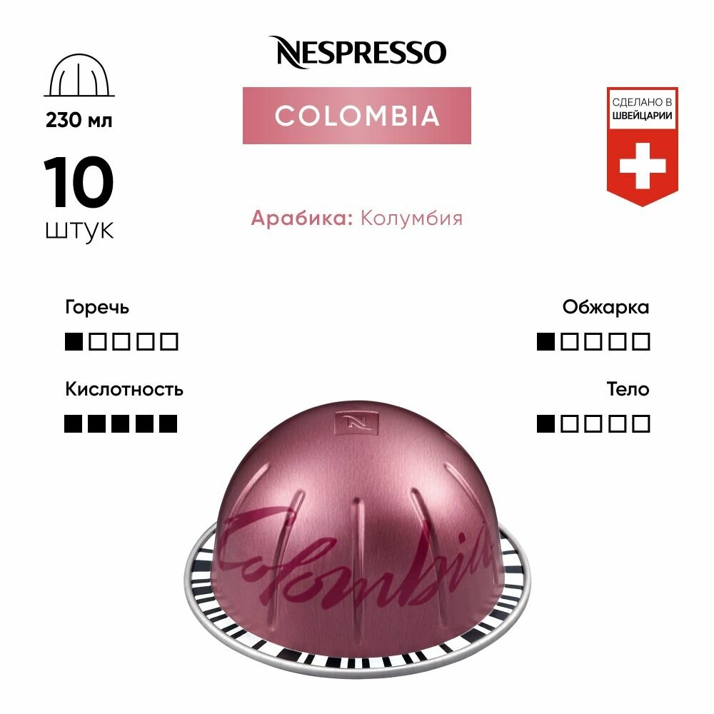 Nespresso Vertuo COLOMBIA, объем 230 мл, 10 капсул - фотография № 9