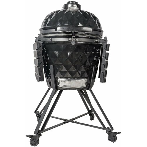 настольный керамический гриль diamond egg tabletop grill red Керамический гриль камадо - Diamond Egg XL Pro Black