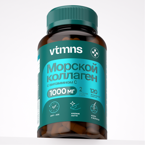 Коллаген морской капсулы / marine collagen, 120 капсул vtmns