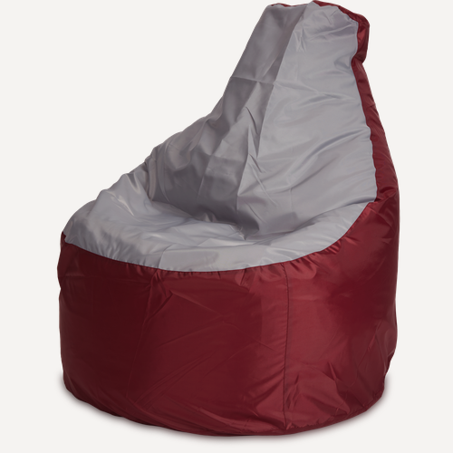 Изображение товара Кресло-мешок Пуффбери «Комфорт», размер большой, Оксфорд Бордовый и серый