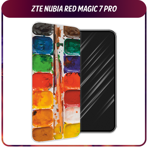 Силиконовый чехол на ZTE Nubia Red Magic 7 Pro / ЗТЕ Нубиа Ред Меджик 7 Про Акварель силиконовый чехол на zte nubia red magic 7 pro зте нубиа ред меджик 7 про серый мрамор