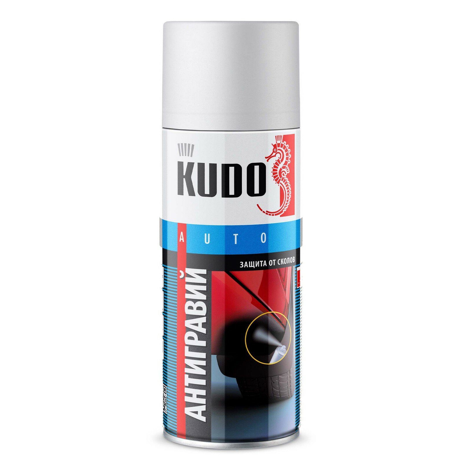Антигравий KUDO, 520 мл, белый, аэрозоль KU-5223