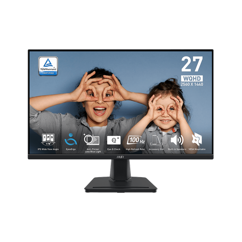 Монитор MSI PRO MP275Q 27 169 WQHD2560x1440 IPS Flat 1msMPRT 13001 100M1 300nit 178178 2xHDMI 20b DP 12a Speaker Tilt 100HZ Black 1y war-ty 9S6-3PC3CM-041 2431200₽
