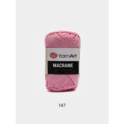 шнур для макраме хлопковый 4мм 100м 2 штуки Пряжа YarnArt Macrame, Цвет: Розовый