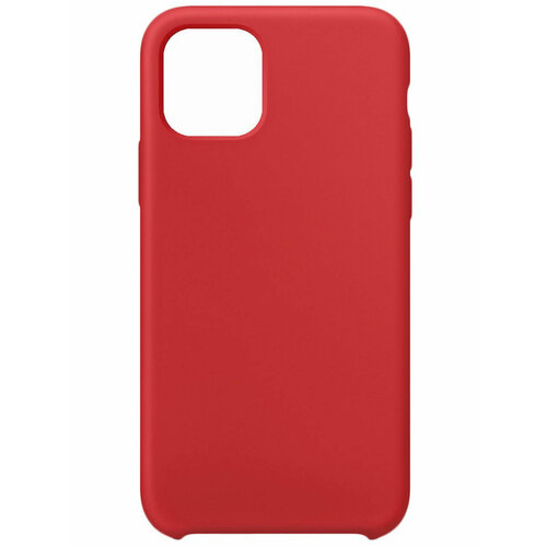 Чехол силиконовый на телефон Apple iPhone 11, для Айфон 11 без логотипа с микрофиброй внутри, красный