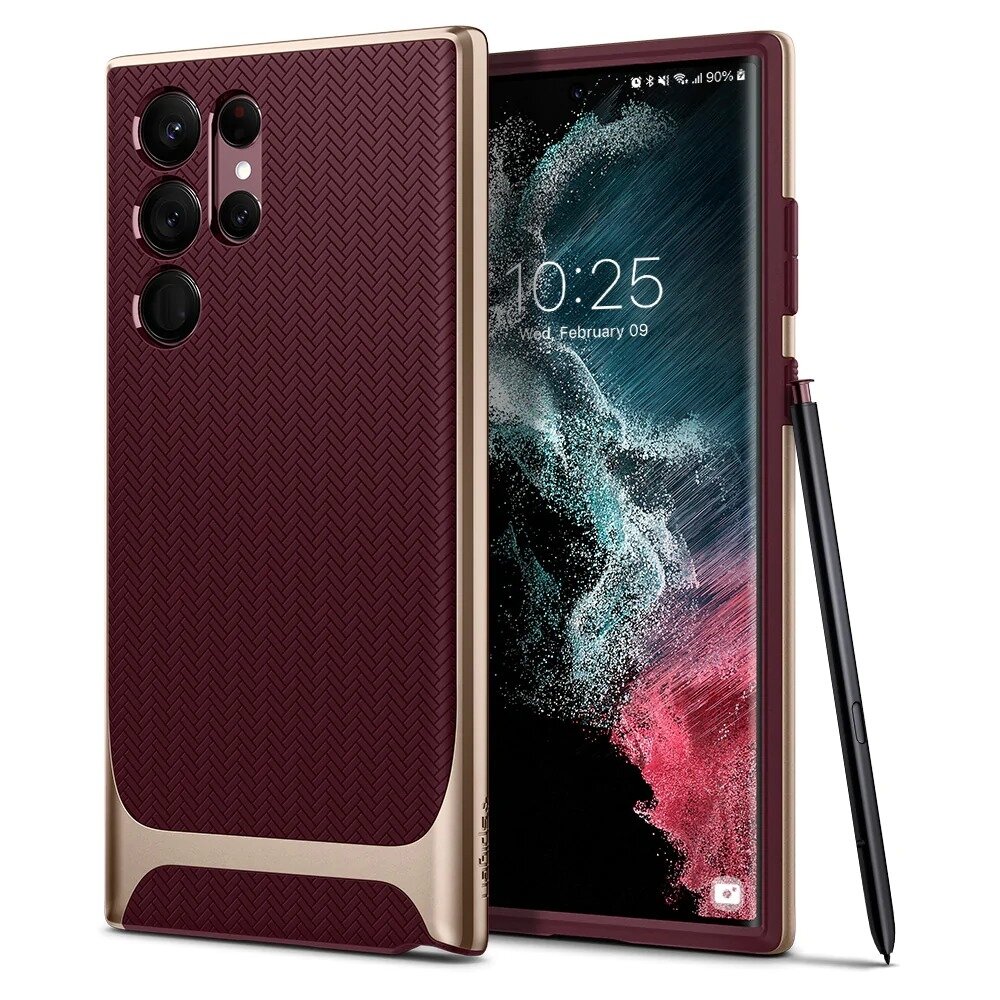 Чехол SPIGEN для Galaxy S22 Ultra - Neo Hybrid - Бордовый - ACS04382