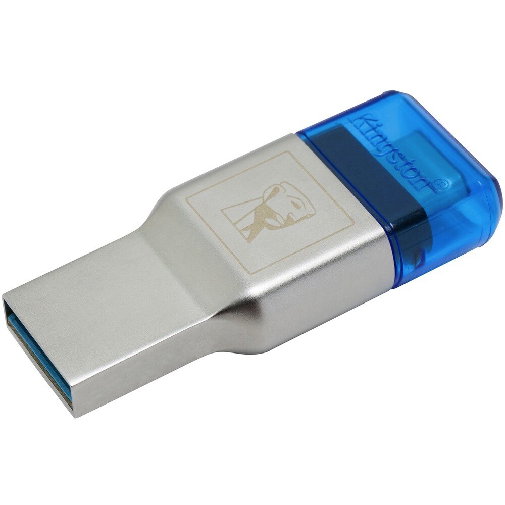 Кард-ридер Kingston MobileLite Duo 3C для карт памяти microSD с поддержкой UHS-I (USB 3.1 / USB Type-C), серебристый