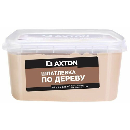Акстон шпаклёвка для дерева белое масло (0,9кг) / AXTON шпатлёвка по дереву для наружных и внутренних работ белое масло (0,9кг)