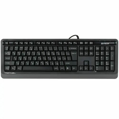 Клавиатура проводная A4Tech Fstyler FKS10, мембранная, USB, черный/серый (FKS10 GREY)