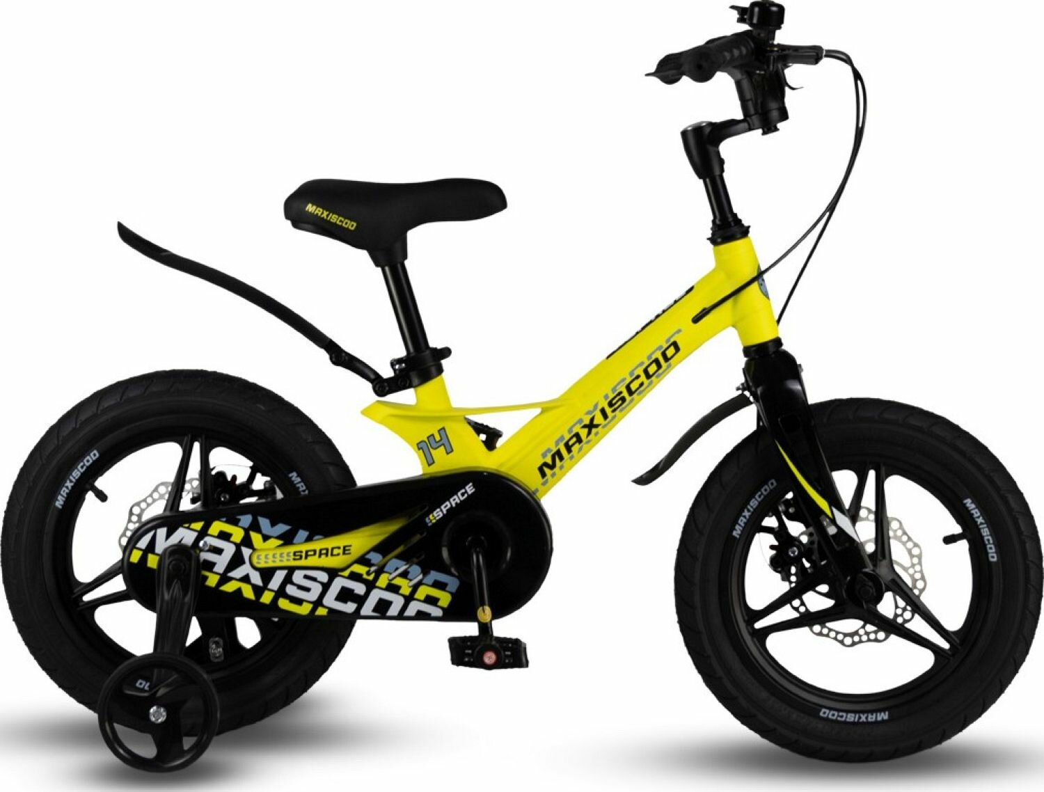 Велосипед Maxiscoo Space Делюкс 14" (2024) (Велосипед Maxiscoo SPACE Делюкс 14" (2024), Желтый Матовый, MSC-S1435D)