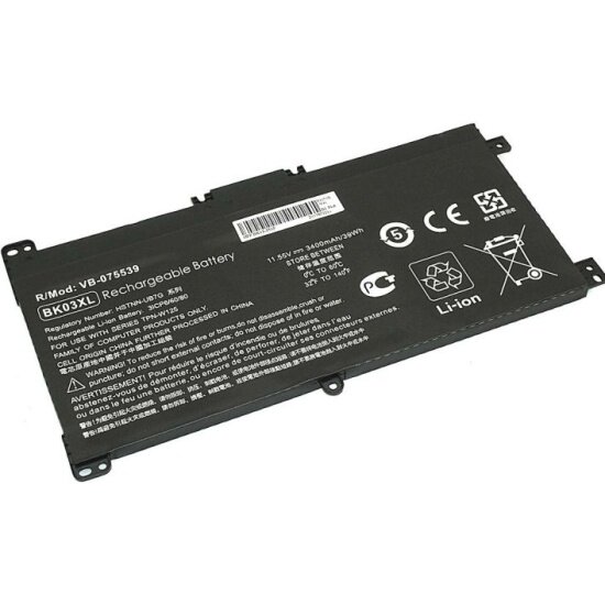 Аккумулятор для ноутбука Amperin для HP Pavilion X360 (BK03-3S1P) 11,55V 3400mAh OEM черная