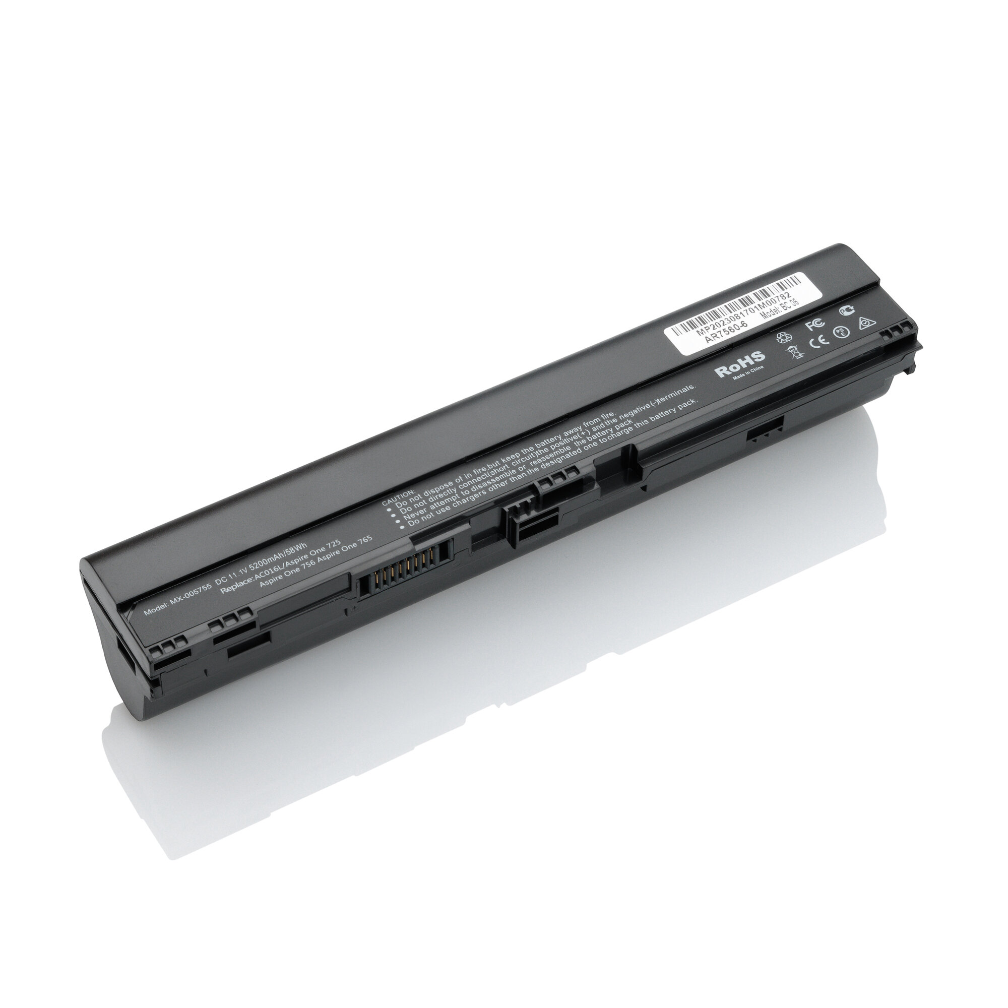 Аккумулятор для ноутбука Acer Aspire V5-131 V5-171 One 725 756 Travelmate B113 (AL12B32) 4400mAh 11.1V черный OEM