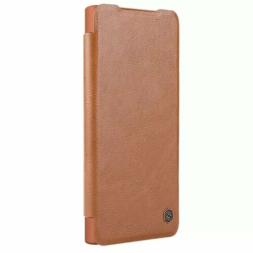 Книжка из экокожи Nillkin Qin Prop Leather для Samsung Galaxy S24 Ultra, коричневый