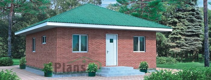 Проект дома Plans-90-06 (44 кв. м, кирпич)