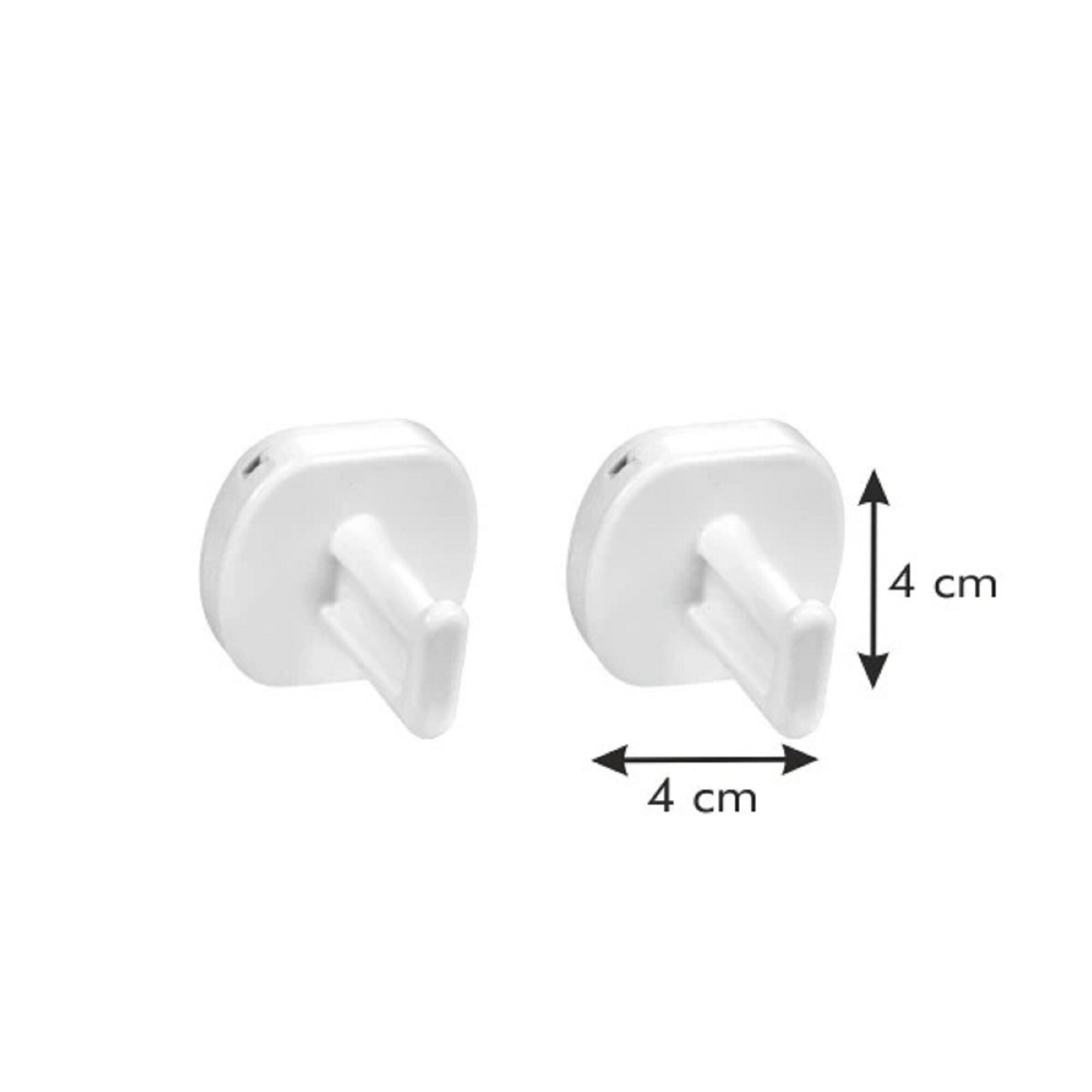 Крючок Tescoma ProfiMATE, набор 2 шт, пластик, белые, крепление на винтах — фото 1