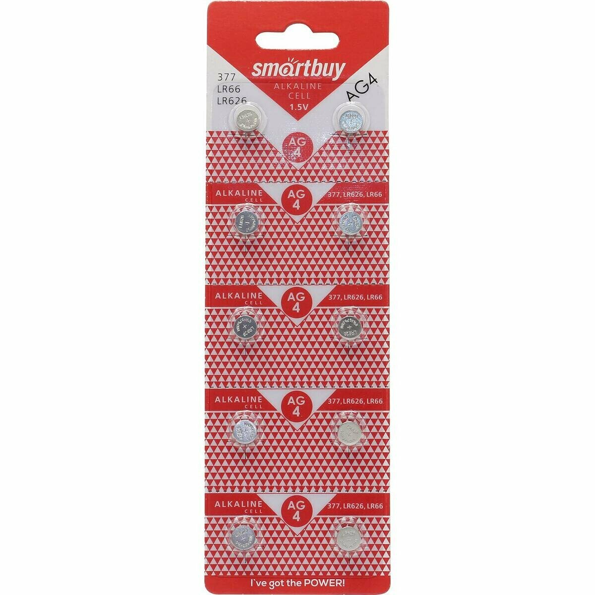 Батарейки Smartbuy Alkaline Cell AG4 (377, LR626, LR66)