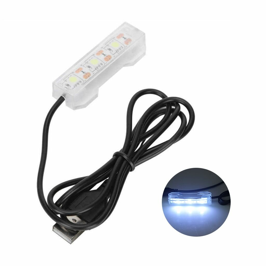 Мини-рыба с длительным сроком службы для освещения USB-аквариума со светодиодной подсветкой 2 дюйма, прочная планка ежедневного использования, дюйма