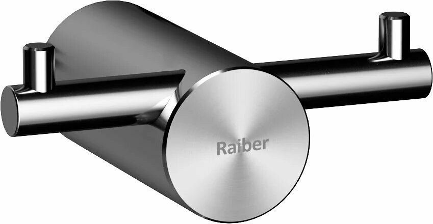 Крючок Raiber Graceful RP 80005 латунный  двойной  хром  глянцевый  вешалка для полотенец в ванную