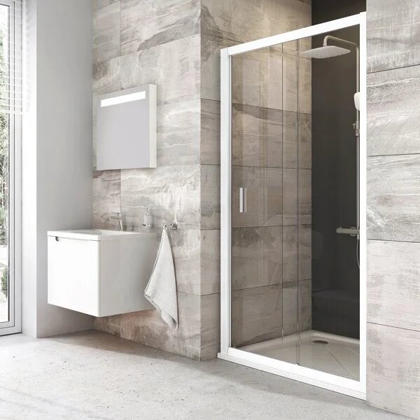 Душевая дверь в нишу Ravak Blix BLDP2-100 стеклянная раздвижная 100 см одностворчатая
