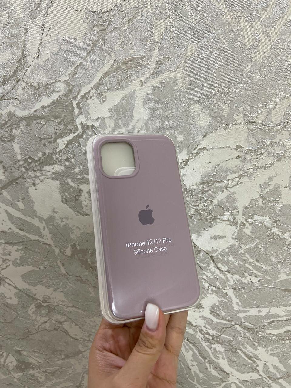 Чехол "Серый" для iPhone 12/12 Pro, силиконовый, противоударный — фото 1