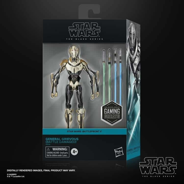 Star Wars Black Series Gaming Greats Grievous Battle Damaged Battlefront II, 6", 4 меча