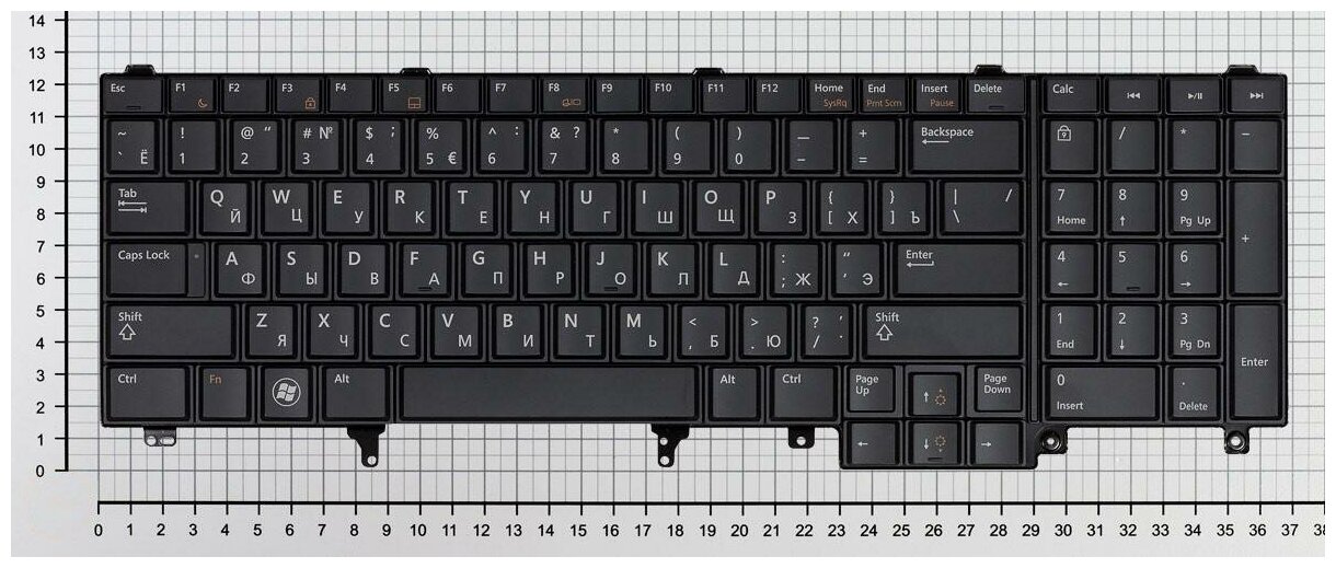 Клавиатура для ноутбука Dell NSK-DWAUC русская черная без стика
