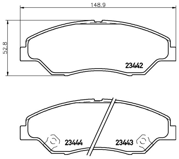 Дисковые тормозные колодки передние NISSHINBO NP6050 (4 шт.)