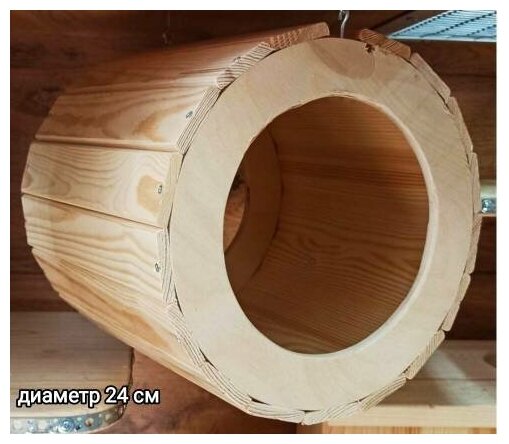 Деревянный тоннель для грызунов 24-24-24 см.