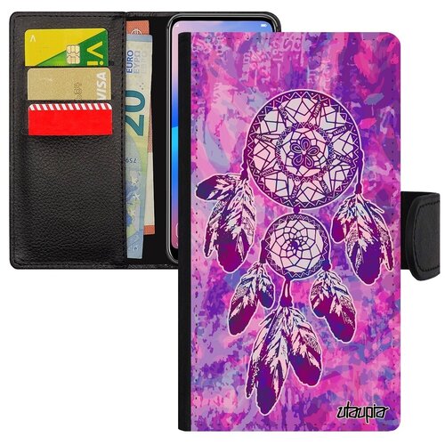 фото Защитный чехол-книжка для // iphone se 2020 // "ловец снов" этничный dream, utaupia, розовый