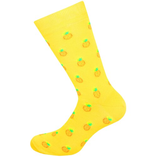 Носки LUi, размер UNICA, желтый носки высокие с принтом ананасы