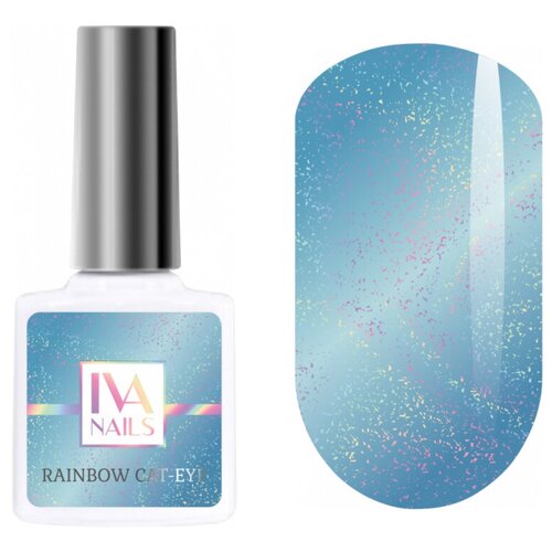 IVA Nails гель-лак для ногтей Rainbow cat-eye, 8 мл, №06 масло питательное для кутикулы iva nails kiwi 8 мл