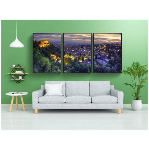 фото Набор модулных постеров для интерьера "гранада, испания, андалусия" 60x90 см. в тубусе, без рамки lotsprints