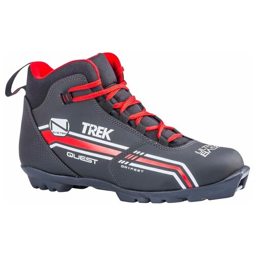 фото Ботинки лыжные nnn trek quest2 черный/лого красный ru43/eu44/cm27,5