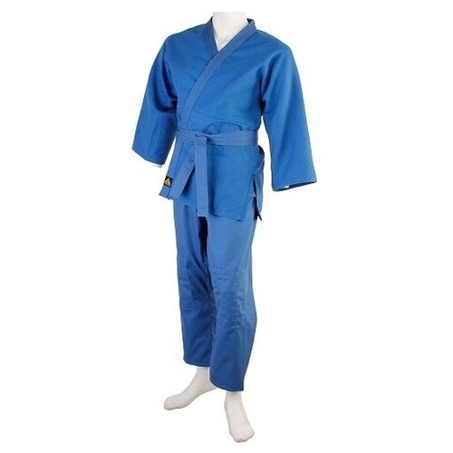 Кимоно плетеное дзюдо синее, хлопок, рост 145